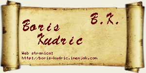 Boris Kudrić vizit kartica